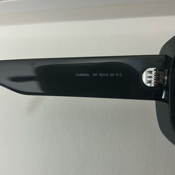 NIB CELINE Triomphe CL40216U Black/Gradient Brown Lenses Rectangle Sunglasses - Picture 9 of 16